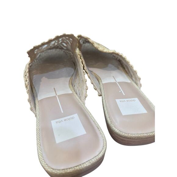 Dolce Vita Women's Light Natural Diya Macrame Diya Flat Mules Size 13 - Picture 6 of 10